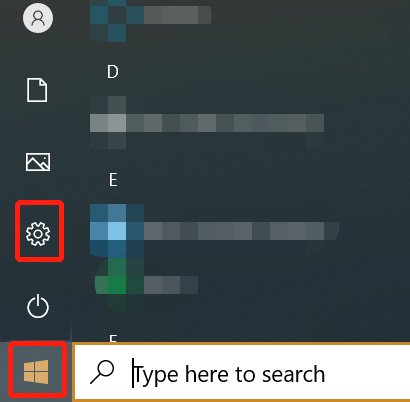 Click the Windows icon