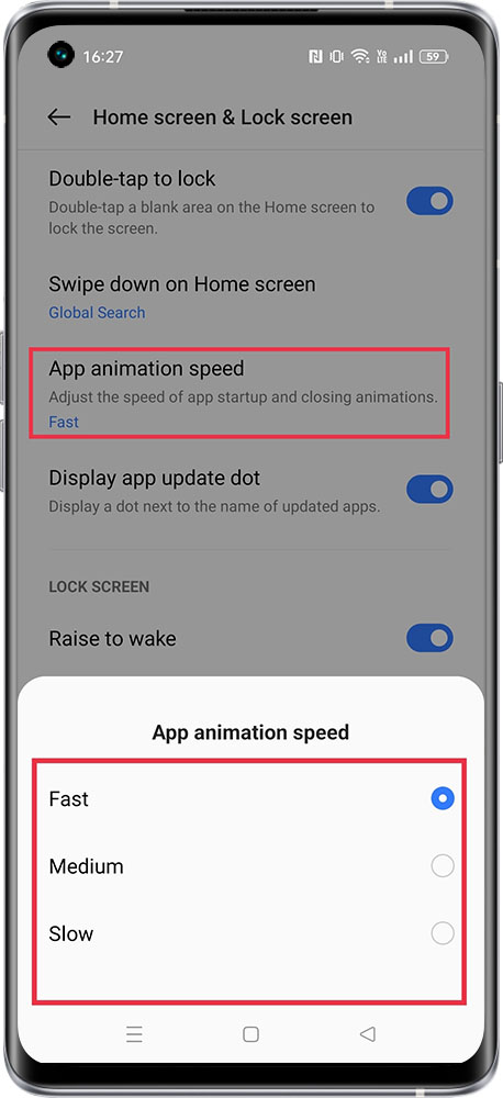 adjust App animation speed