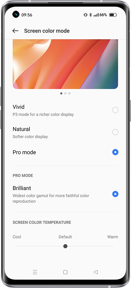 how to adjust the screen color 