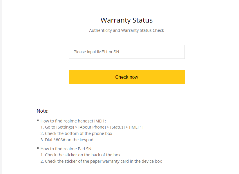 phone warranty status 