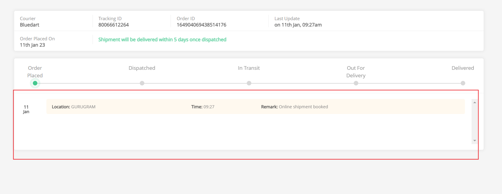 track your realme order 