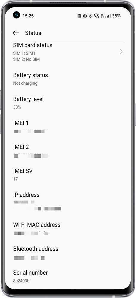 how to check the phone status information 