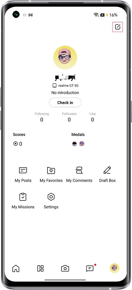 realme community app account 