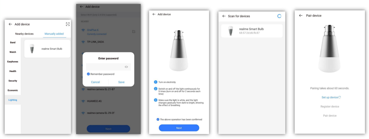 how to connect and pair realme smart bulb 