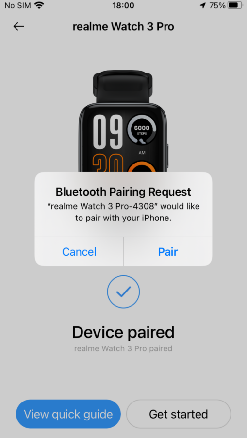 bluetooth pairing request