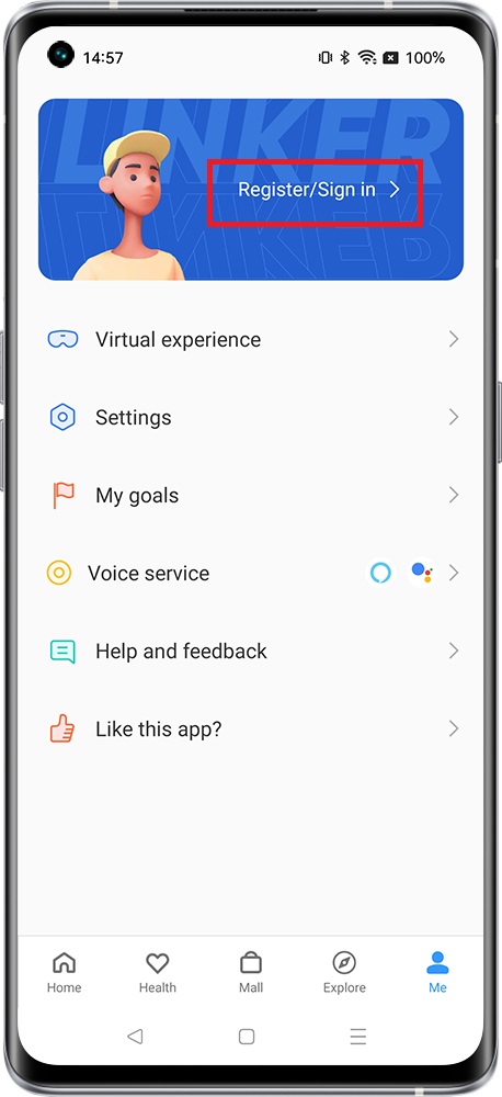 realme link app register