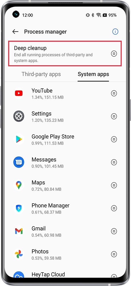 how to cleanup  the background app 