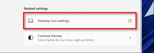 Windows 11 desktop icon setting 