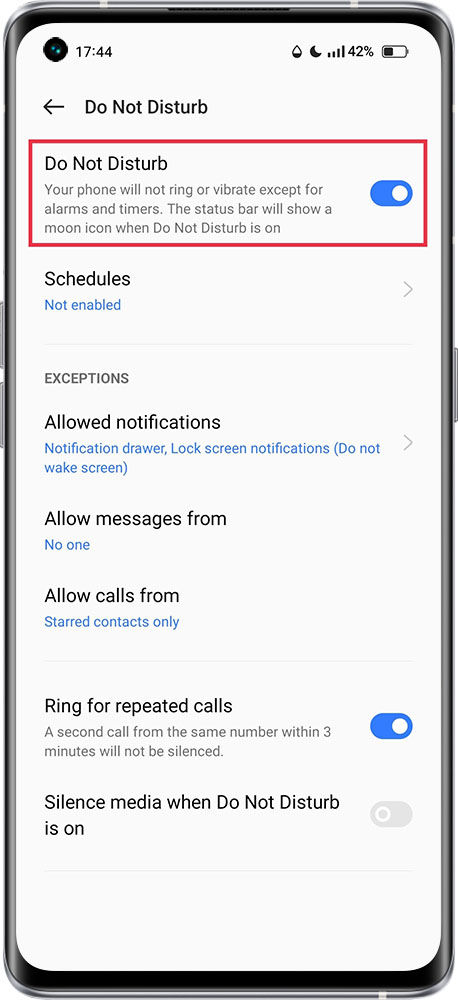 turn on do not disturb 