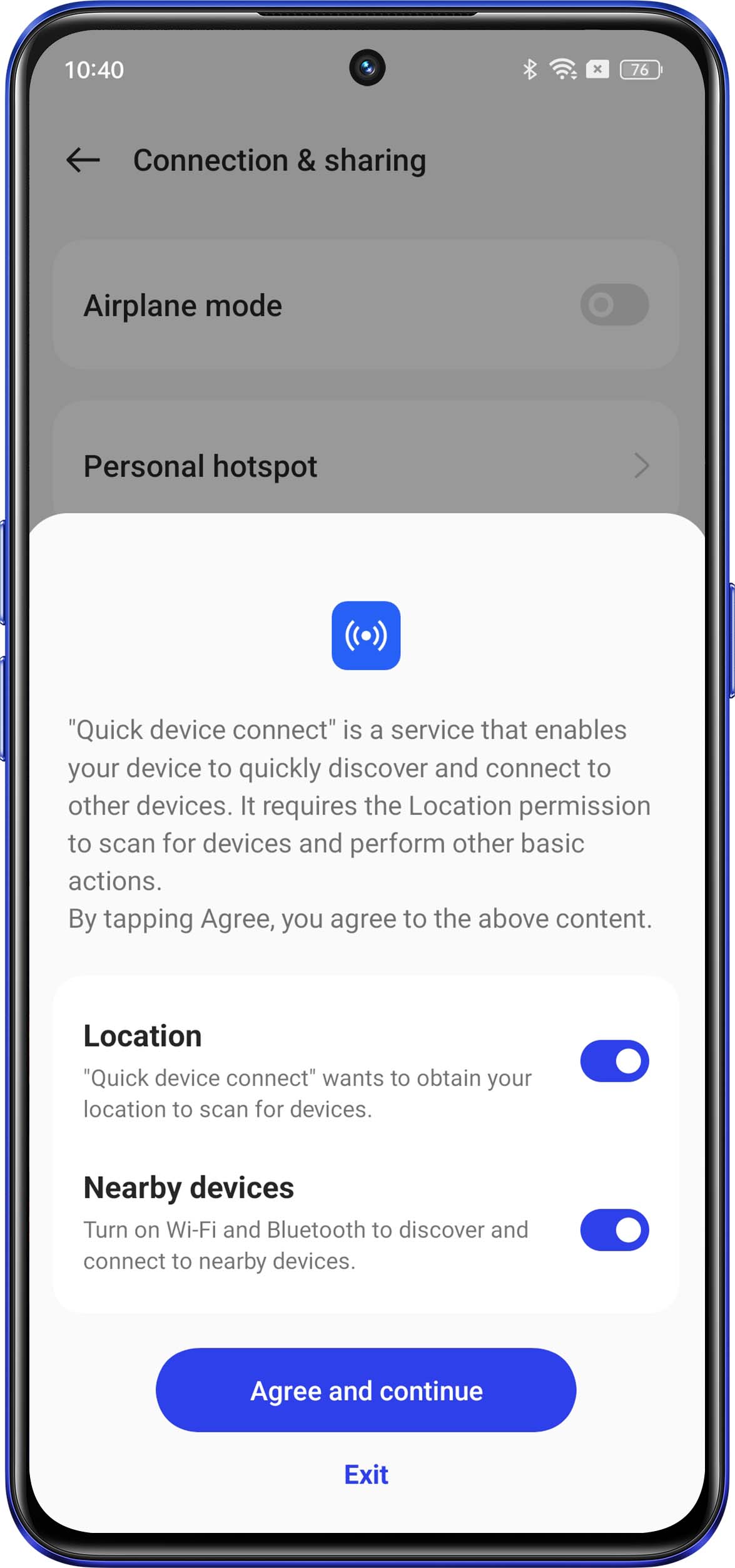 how to enable quick device connect 