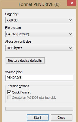 how to format pen drive 