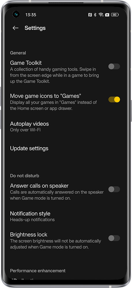 game icon display on home screen