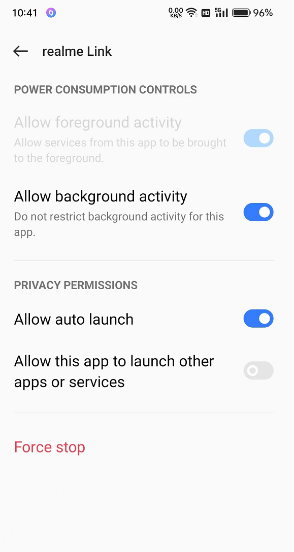 allow background activity