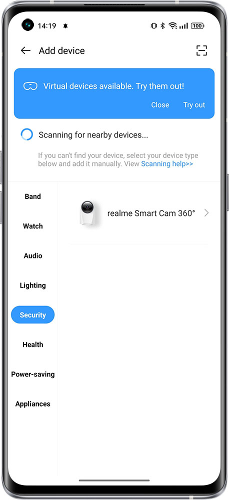 add device in realme link 