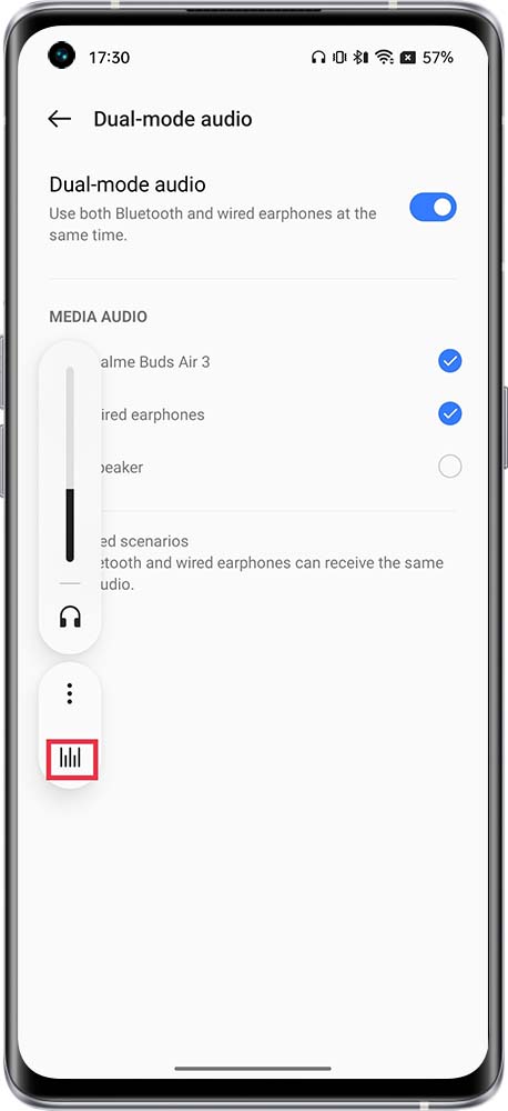 Dual- mode audio settings