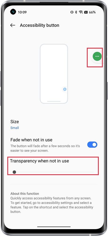 Transparency when not in use