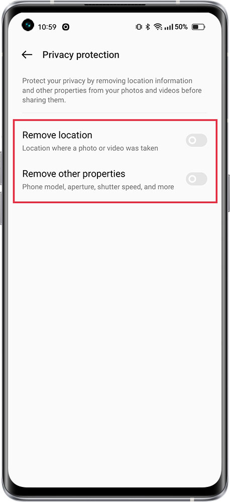 set album privacy protection on realme UI 3.0
