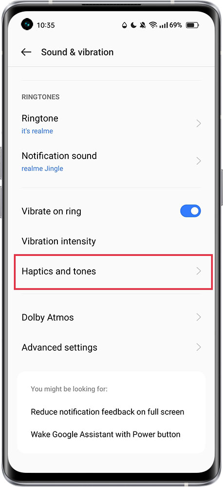 how to set haptics