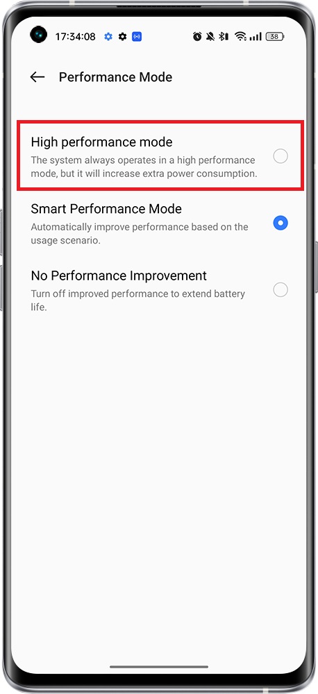 how to set high performance mode 
