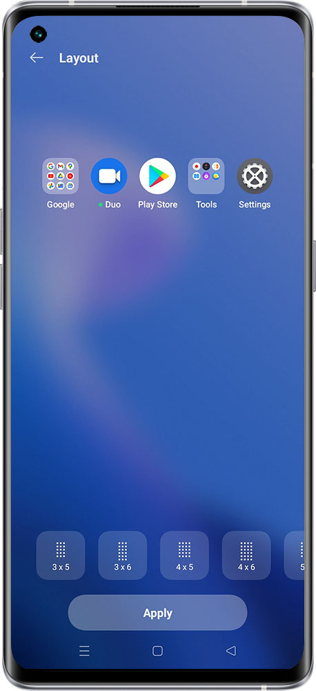 how to change home screen layout