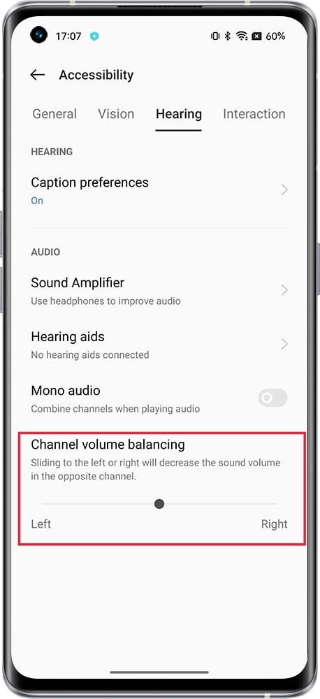 How to adjust channel volume balancing