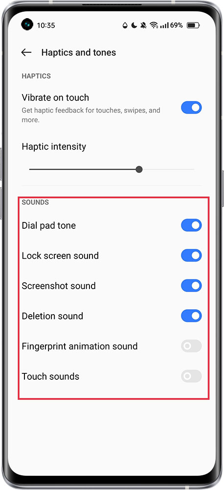 how to take prompt sounds 
