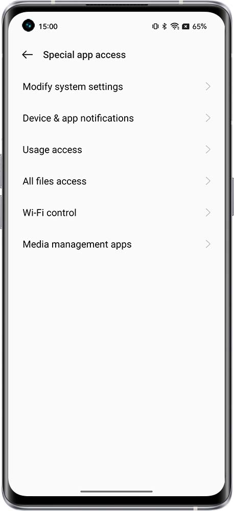 how to set special app access 