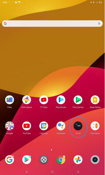 realme Pad Alarm setting 