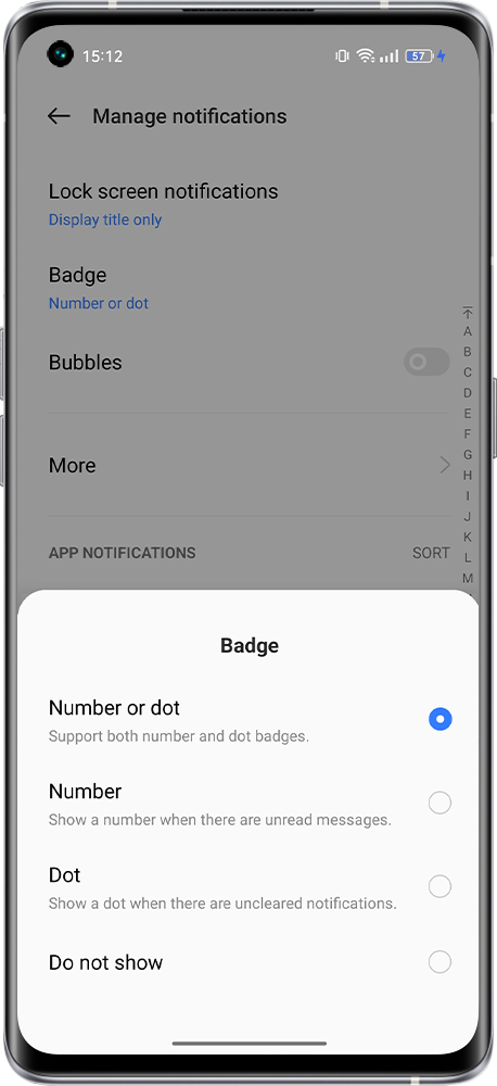 how to set notification badge 