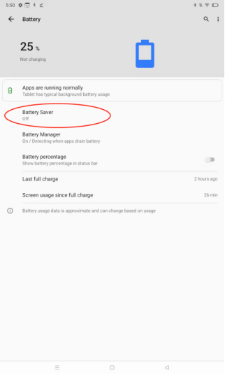 Battery Saver- realme Pad 