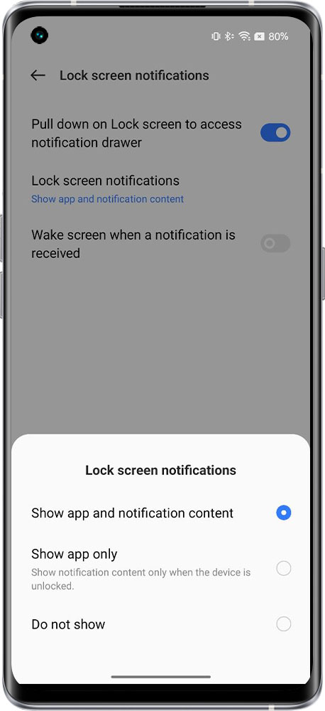 lock screen notifications