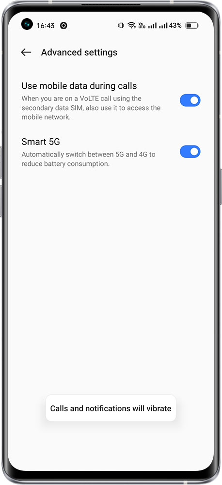 how to turn on Smart 5G 