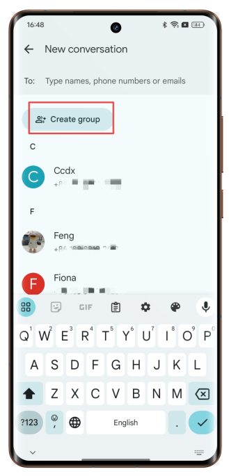 Group Message Feature in Google Message App
