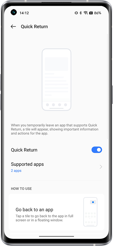 how to use Quick Return Bubble 