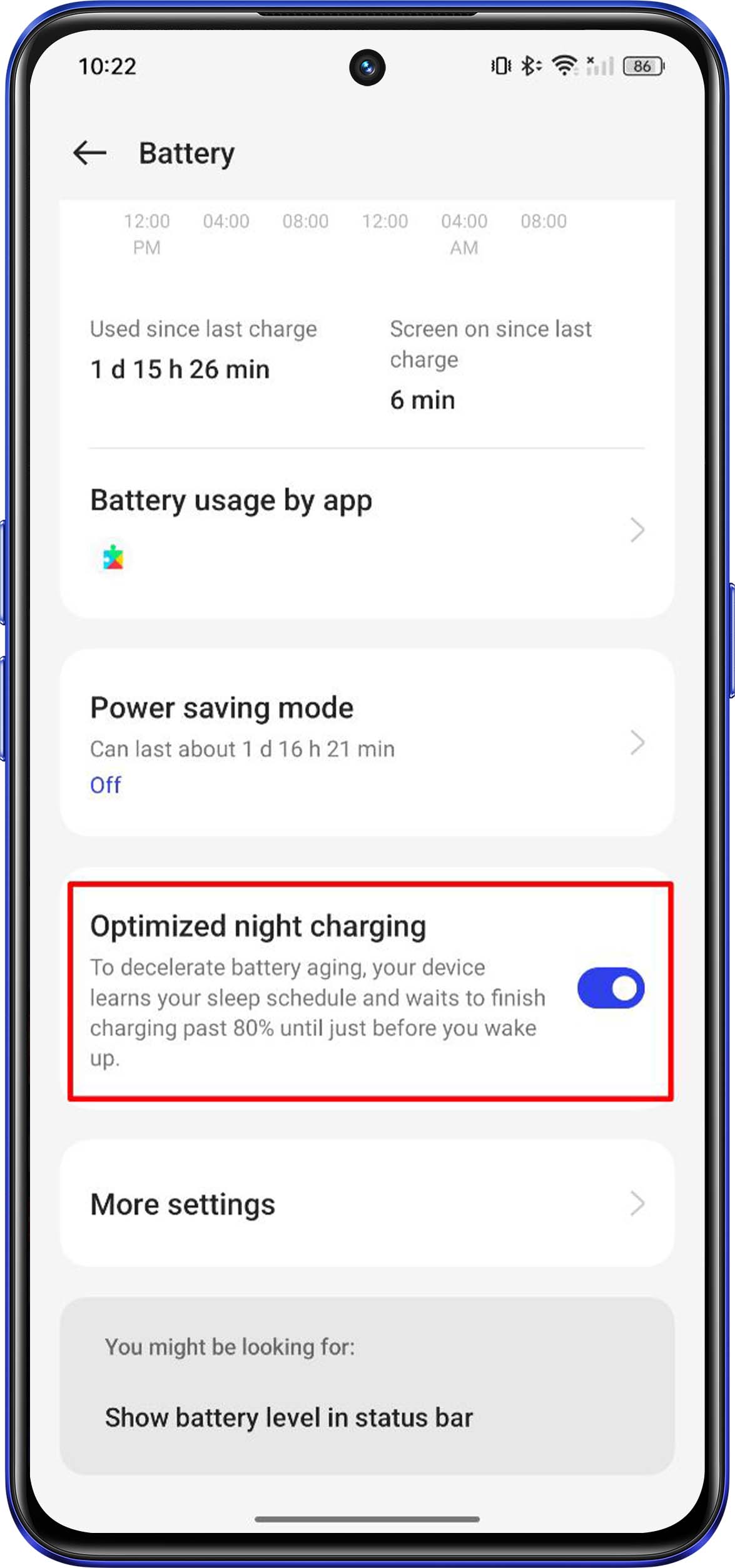 optimized night charging 