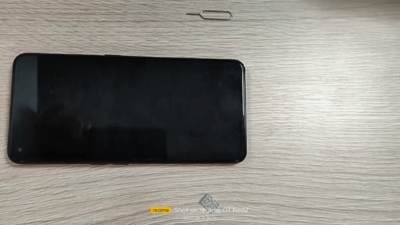 SIM ejector pin used to remove the card tray 