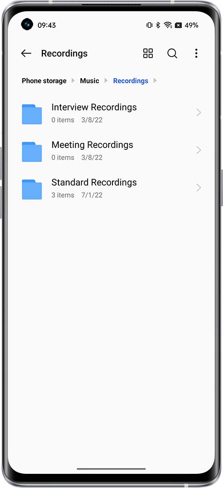 recording files on android