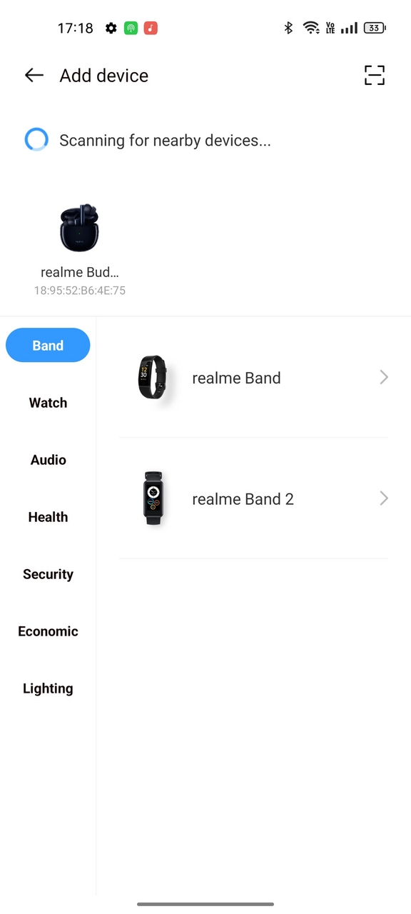 Manually bind the connected device