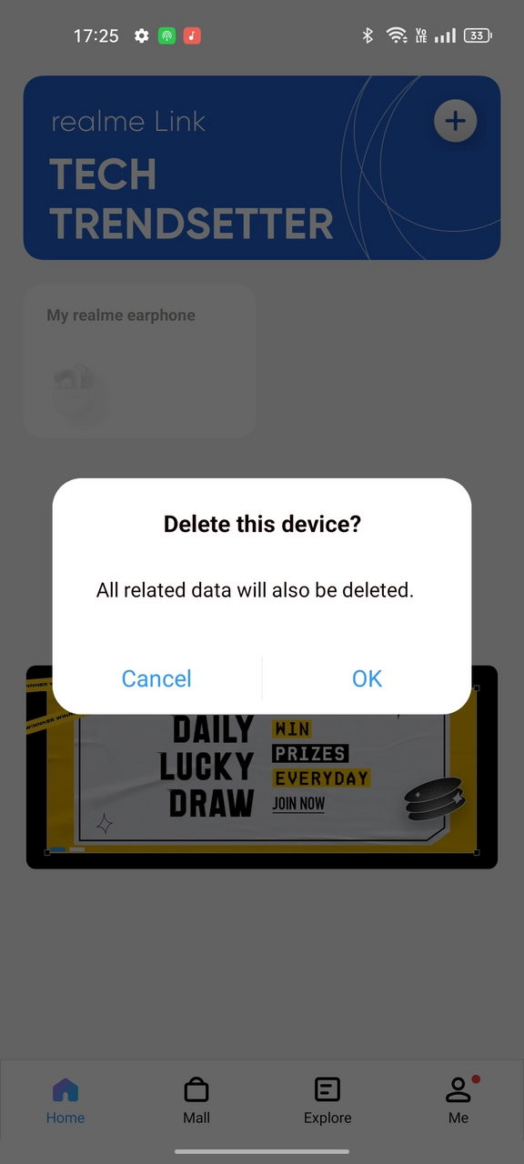 device delete in realme link 
