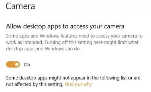 Allow app access to your camera 
