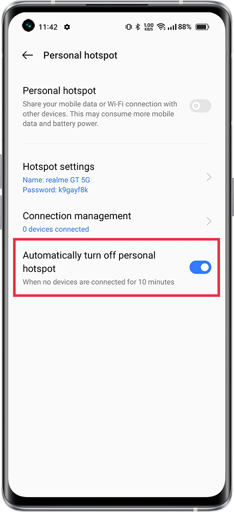 automatically turn off personal hotspot 