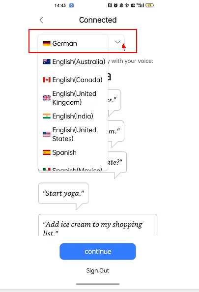change the language of Alexa voice assistant