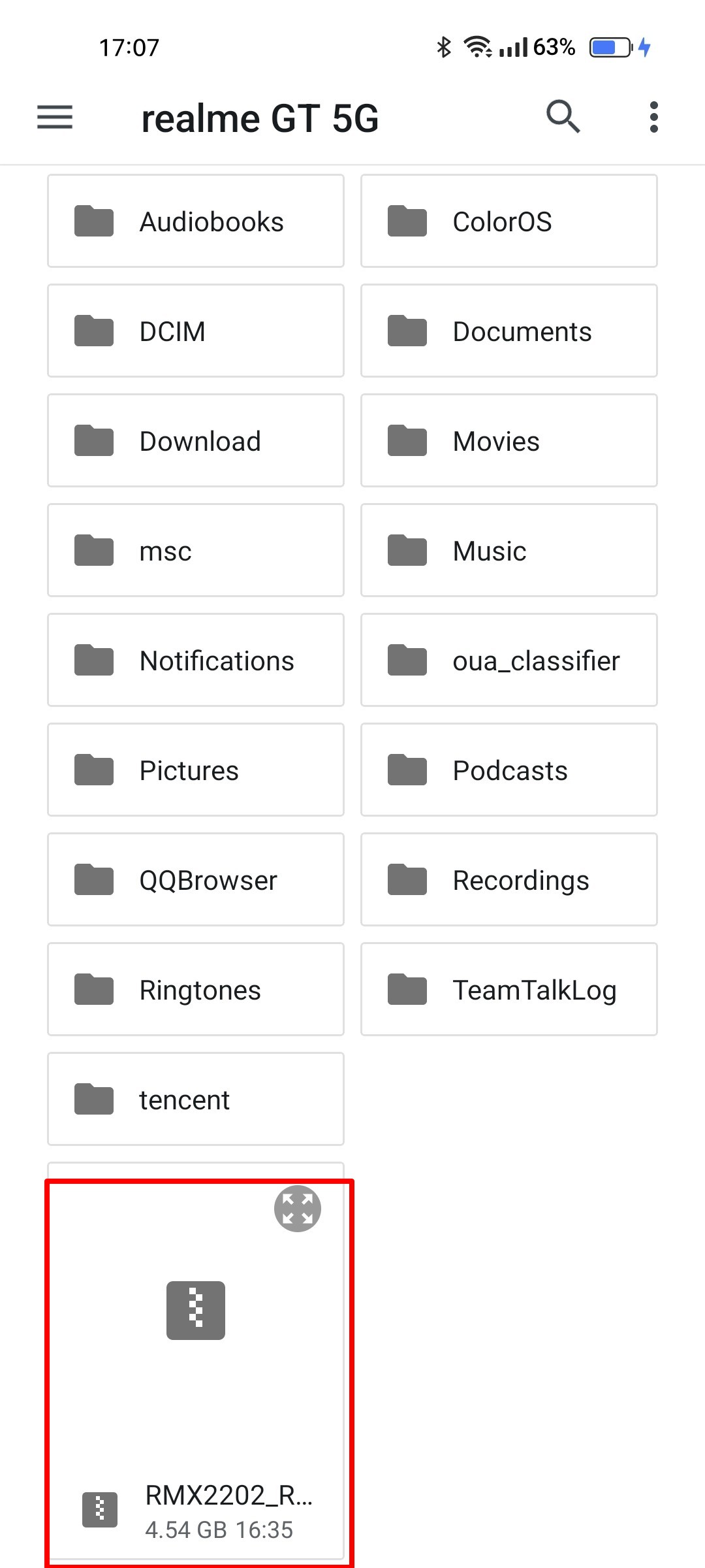 realme UI rollback failed