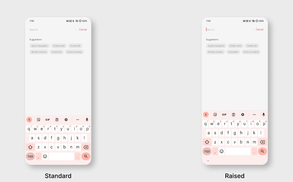 realme UI: Keyboard Location