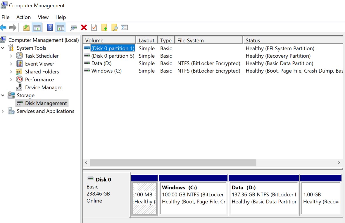 computer storage management