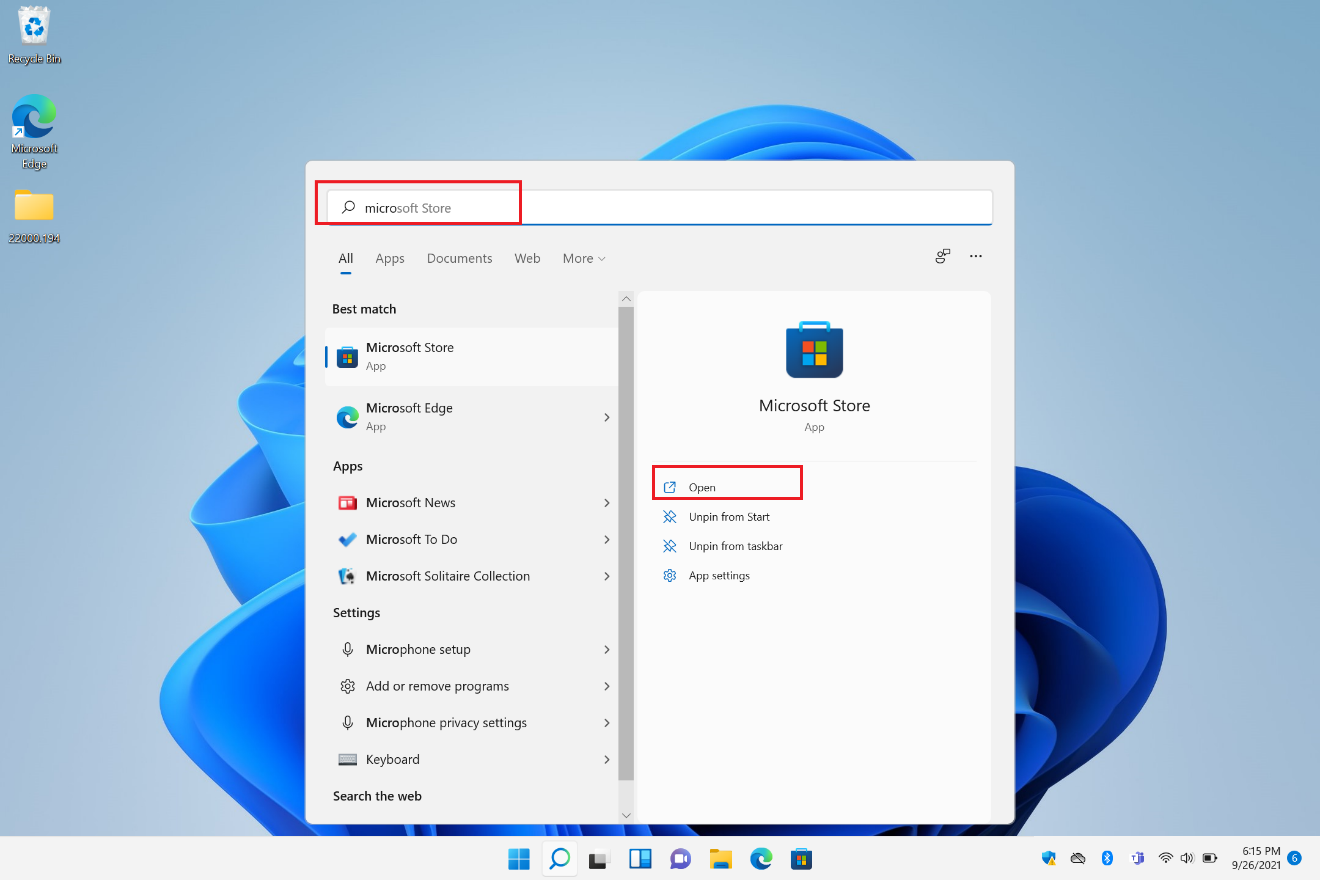 open microsoft office store 