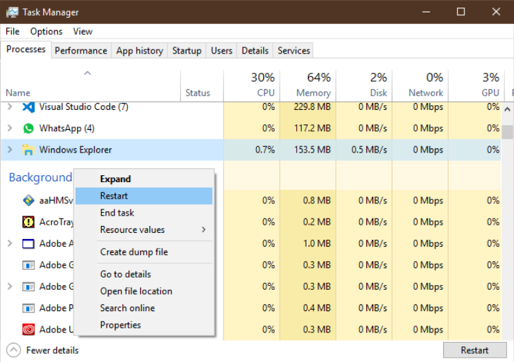 task manager not responding 