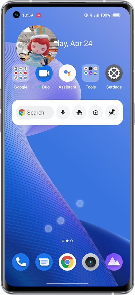 front camera screen recording 
