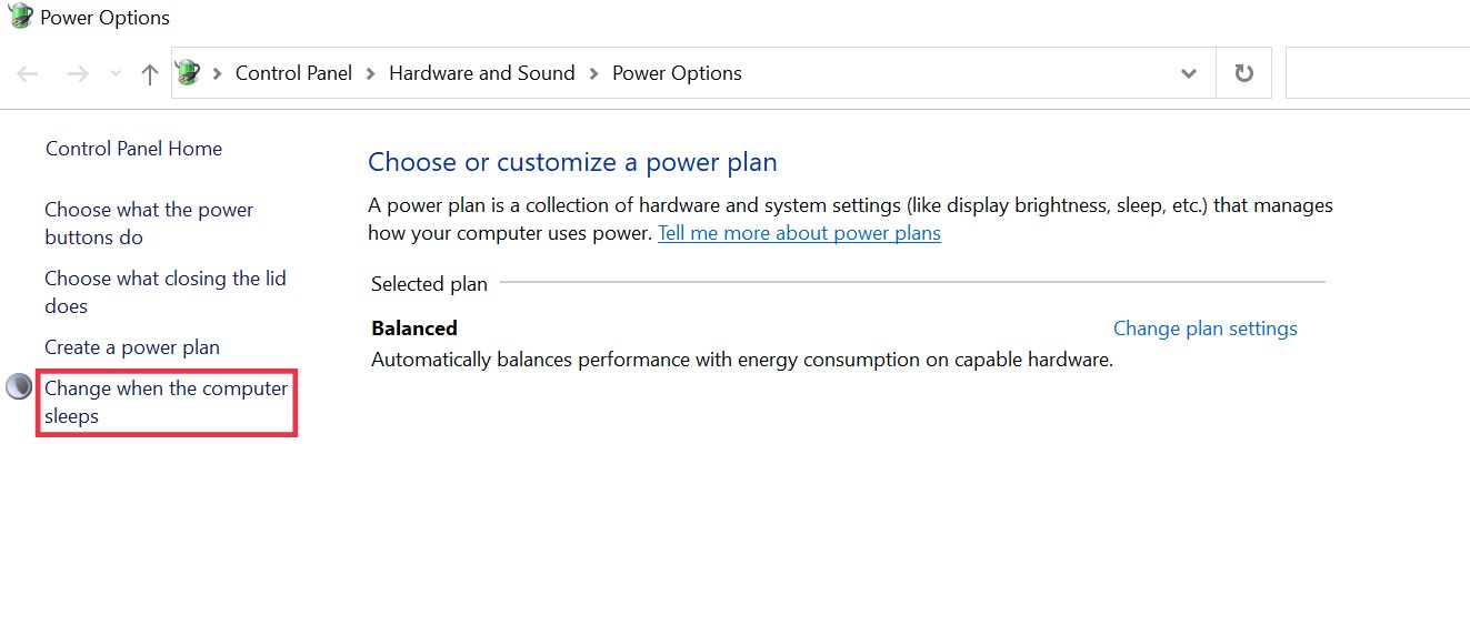change when the computer sleeps